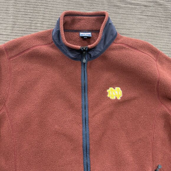 Vineyard Vines Notre Dame Quarter Zip Pullover Men Medium Brown Polyester. - Picture 8 of 9